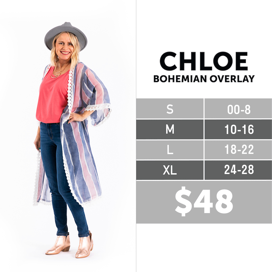 Lularoe Chloe Overlay Size Chart