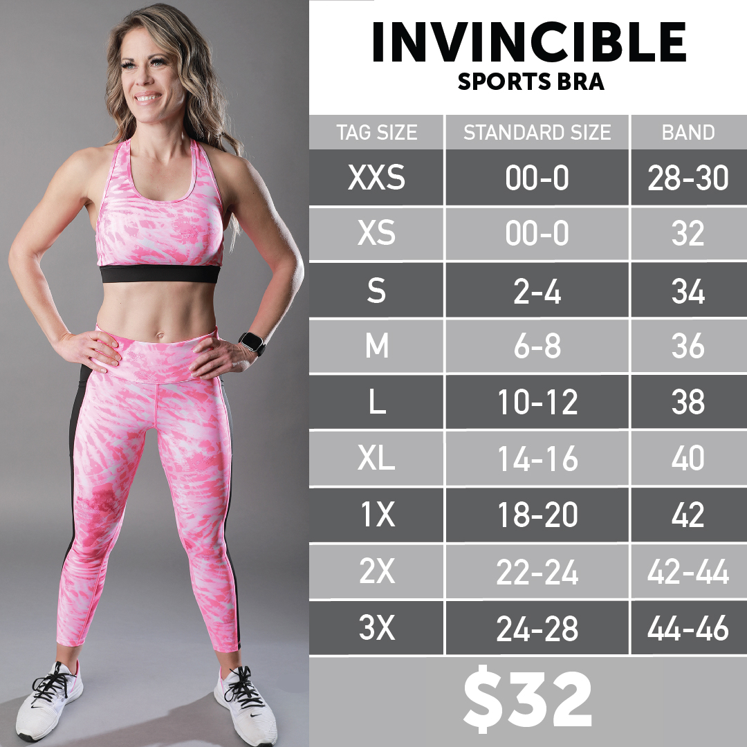 Lularoe Invincible Sports Bra Size Chart